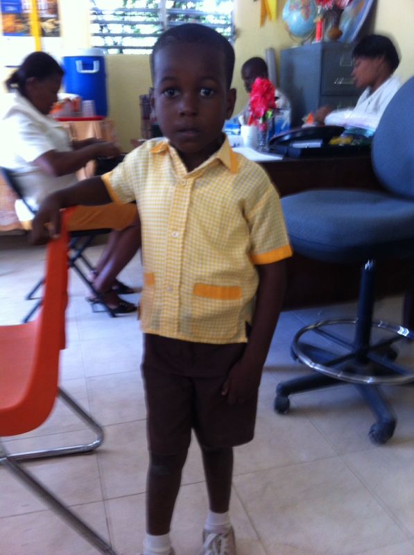 A child equipped and encouraged for school.